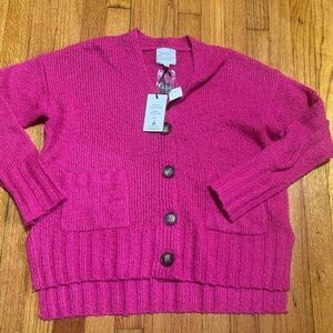 Gypsy Cloud Women's‎ Pink Cozy Sweater Cardigan Small